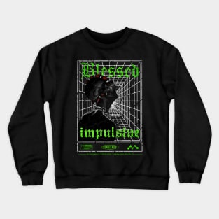 Red serpent & Blessed Impulsive Design Crewneck Sweatshirt